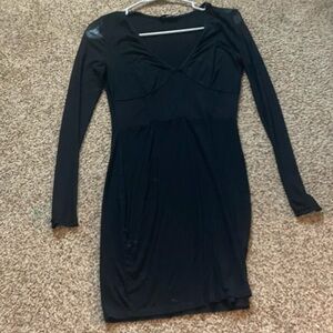 Elegant Black Long Sleeve Dress